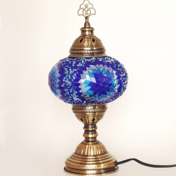 Turkish Mosaic lamp[Desk type]LARGE-Nazzar *Free shipping 第3張的照片