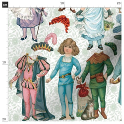 アンティークドール 紙人形 ペーパードール ビスクドール 着せ替え人形 人形柄 ドール キューピット ハート 薔薇 天使 4枚目の画像