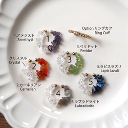 2way｜天然石 x 水晶耳夾的選擇｜+環形耳夾｜EC-Set13-2 第8張的照片