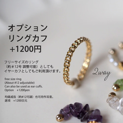 2way｜天然石 x 水晶耳夾的選擇｜+環形耳夾｜EC-Set13-2 第13張的照片