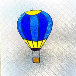 気球　ブルーとイエローのコントラスト 1枚目の画像