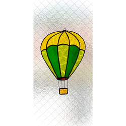 気球　グリーンとイエローのコントラスト 1枚目の画像