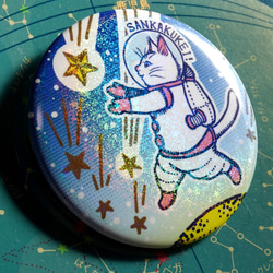白猫プロジェクト☆ルウシェ☆5th anniversary☆ホログラム缶バッジ shiro_9thEC_kakioroshi_TR56bad