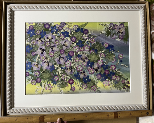 和額　額縁　押し花　アートフレーム　3タイプ 押し花アート 額縁付き その他アート ちゃ 通販 15874340