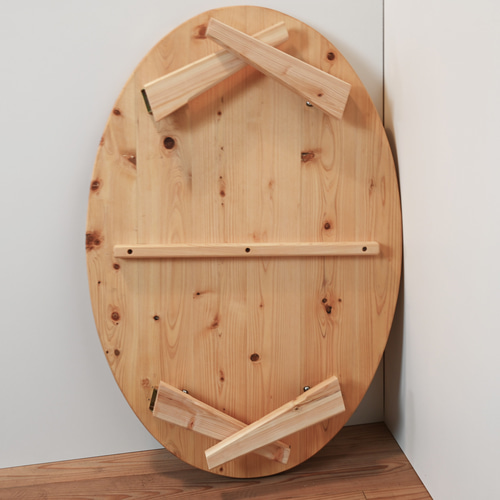 国産ひのきの楕円ちゃぶ台 ローテーブル センターテーブル 90×60センチ