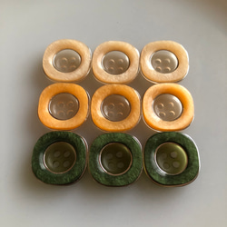 アンティーク ボタン 3個　ビンテージ 昭和 レトロ 個性的 ハンドメイド素材 日本製 ポップ アクセ キャンディ　飴 5枚目の画像