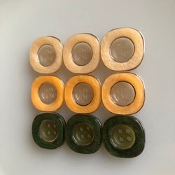 アンティーク ボタン 3個　ビンテージ 昭和 レトロ 個性的 ハンドメイド素材 日本製 ポップ アクセ キャンディ　飴 3枚目の画像