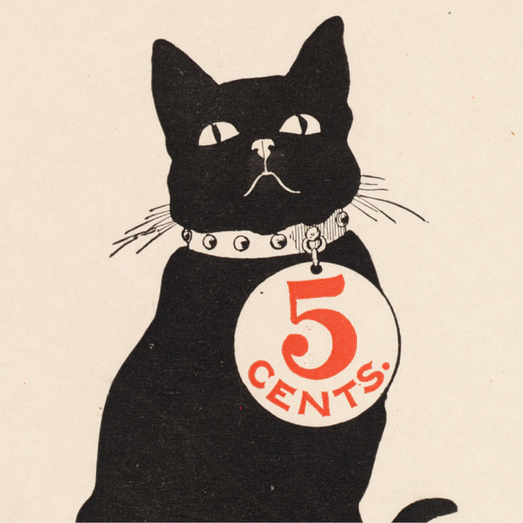アートポスター ヴィンテージポスター 猫 ネコ L判 ハガキ 2L判 A4 A3 B3 インテリアポスター 7枚目の画像