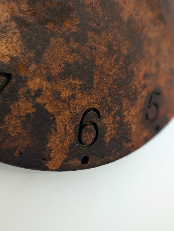 錆加工したモルタル時計_1 4枚目の画像