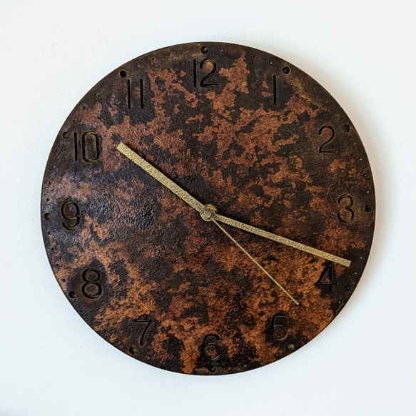 錆加工したモルタル時計_1 7枚目の画像