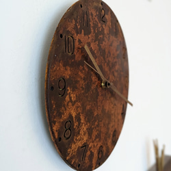 錆加工したモルタル時計_1 2枚目の画像