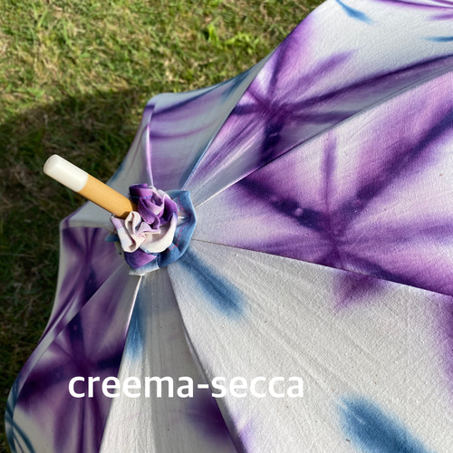送料無料＊ 雪紫 雪花絞り染め日傘 傘・日傘 secca 通販 15874733  
