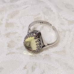 雫のレモンクォーツ ring （シルバーカラー・フリーサイズ） 8枚目の画像