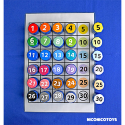 1~30までの数字と30色のグラデーションパズル　知育玩具　モンテッソーリ 4枚目の画像
