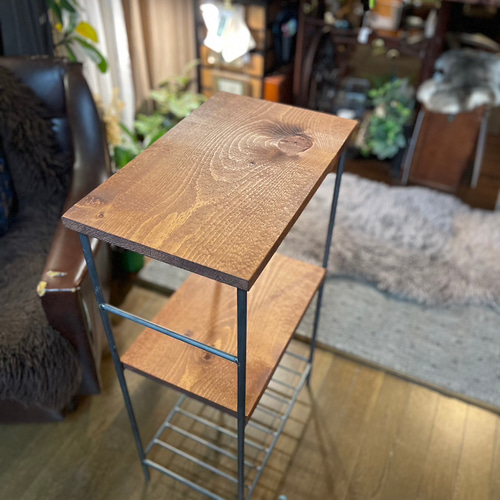 アイアンシェルフ、ハンドメイド家具、飾り棚、 ad6b5cda02ab529622556136cfd97b