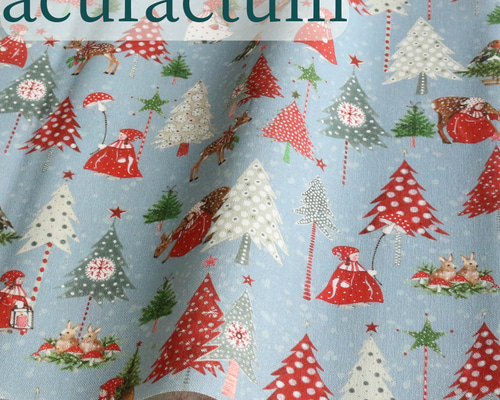 74×100cm 冬の子供たち acufactum ドイツ生地 アクファクトゥム  