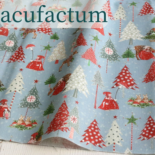 74×100cm 冬の子供たち acufactum ドイツ生地 アクファクトゥム 