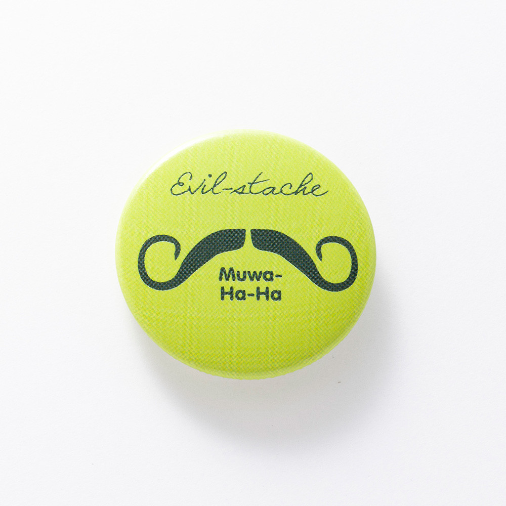 Mustache【マスタード】缶バッジ 缶バッチ【3.1cm】髭