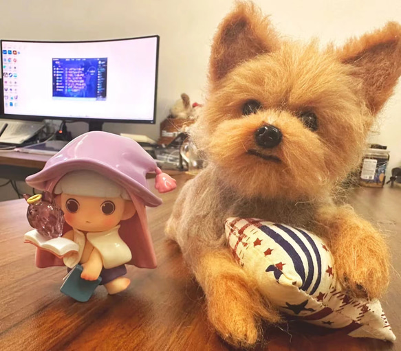 【オーダーメイドペット】羊毛フェルト、うちの子　犬ぬいぐるみ、フェルト犬、羊毛犬、肖像画、犬猫人形 プレゼントやギフトに 100% 模様