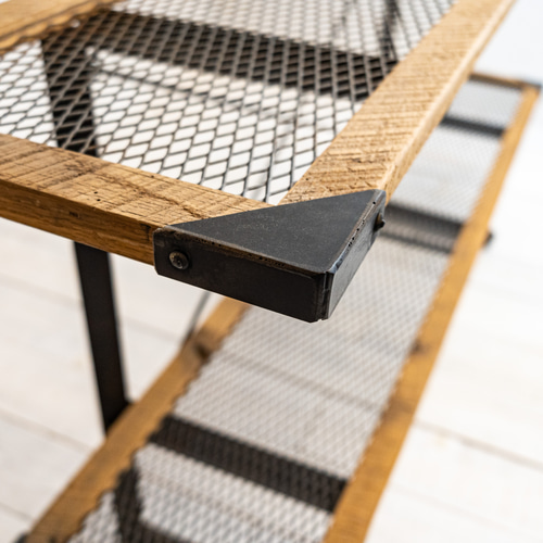 オーク古材とアイアンシェルフ BLANK アイアン家具 アイアン