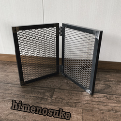 サイド網付アイアンラック［C］ワイド　シェルフ　アイアン家具　洋服棚　植物棚 サイド網付アイアンラック［C］ワイド シェルフ アイアン家具