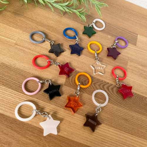 ■2ケセット■【厚さ3mm】星形★名入れ傘マーカー★ペットボトルマーカー★ 星形☆名入れ傘マーカー☆アンブレラマーカー☆ペットボトル