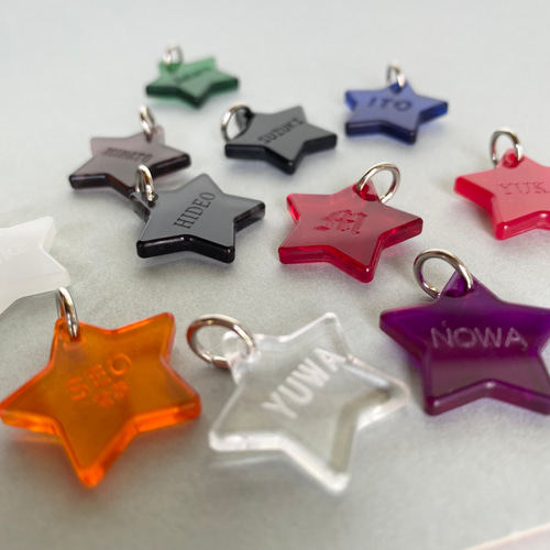 ■2ケセット■【厚さ3mm】星形★名入れ傘マーカー★ペットボトルマーカー★ 星形☆名入れ傘マーカー☆アンブレラマーカー☆ペットボトル
