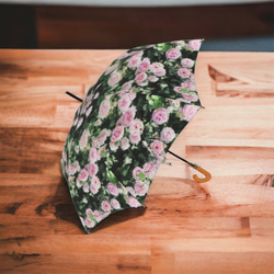 【受注生産】ガーデンに咲くピェ―ル・ドゥ・ロンサール雨傘１　（イギリス製）梅雨対策2023 3枚目の画像