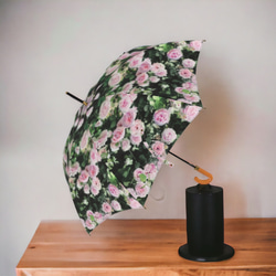 【受注生産】ガーデンに咲くピェ―ル・ドゥ・ロンサール雨傘１　（イギリス製）梅雨対策2023 4枚目の画像