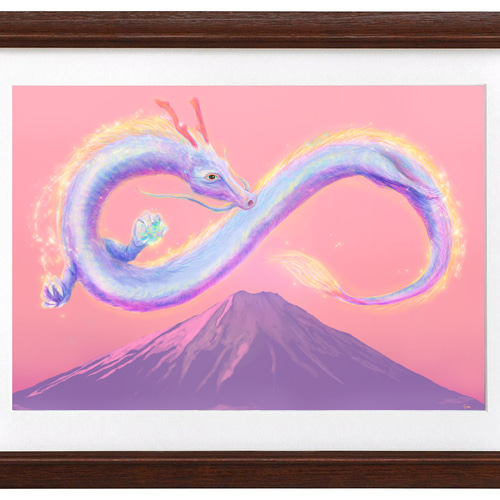油絵 ミニ長方形 絵画 【赤富士】 絵画 HR 通販 13342226
