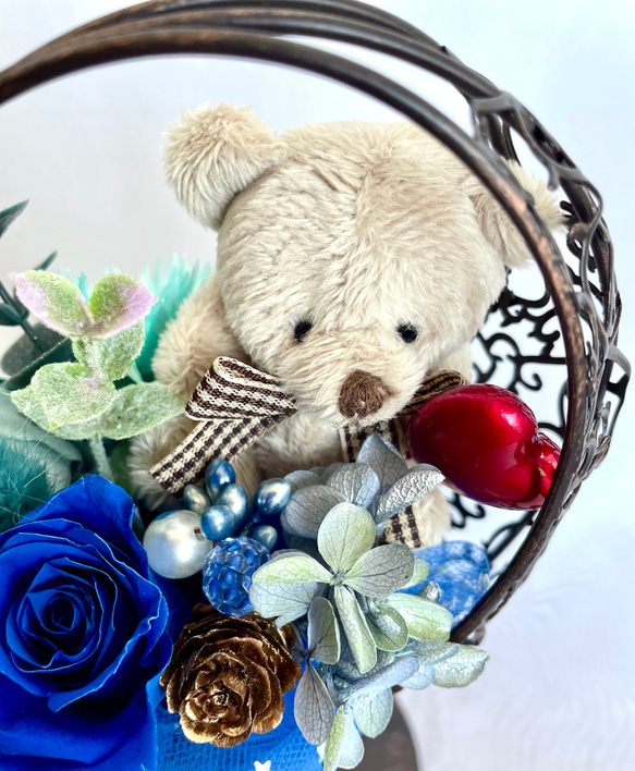 C フラワーギフト 花 くまさんアレンジ プリザーブドフラワー