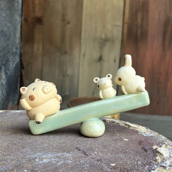 希少◆LLADRO/リヤドロ◆ 『シーソー/Seesaw』 陶器の置物◇ 陶器製シーソー置物 希少◇LLADRO/リヤドロ◇ 『シーソー/Seesaw