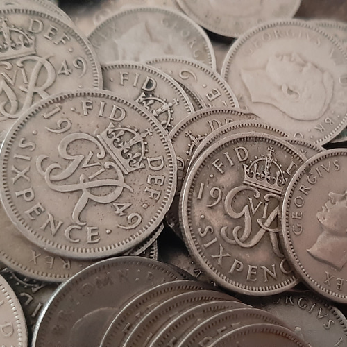 1949年幸せのシックスペンス イギリス 100枚セットラッキー6