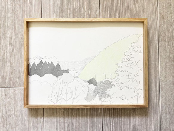 風景画《ドライブウェイ》【原画】A4 1枚目の画像