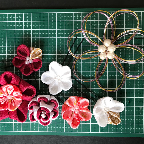 つまみ細工髪飾り 成人式 結婚式 卒業式 七五三 着物 和装 振袖 袴