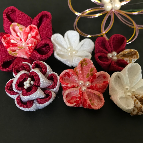 つまみ細工髪飾り 成人式 結婚式 卒業式 七五三 着物 和装 振袖 袴