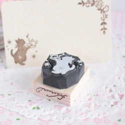 ティータイム子猫のはんこ　猫　お茶 6枚目の画像