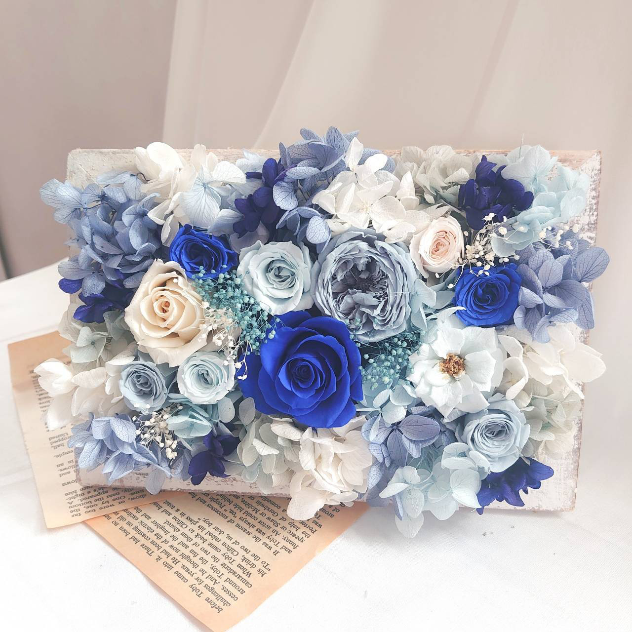 **新作**香り付きブルー系のフレームアレンジ