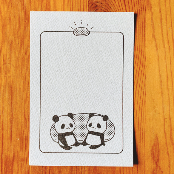 パンダとパンのポストカードセット【３枚】 9枚目の画像