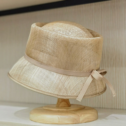 春と夏のエレガントな凹型トップリネン素材弓の装飾女性レトロな日は、フィッシャーマン帽子盆地キャップ麦わら帽子について単純 10枚目の画像