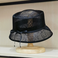 春と夏のエレガントな凹型トップリネン素材弓の装飾女性レトロな日は、フィッシャーマン帽子盆地キャップ麦わら帽子について単純 9枚目の画像