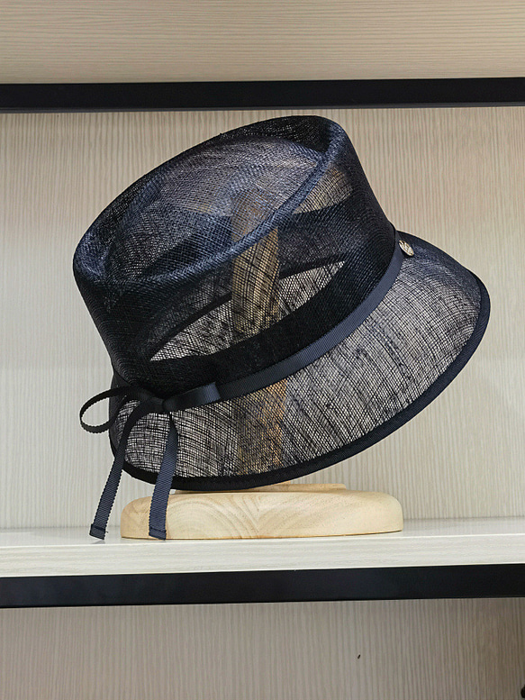 春と夏のエレガントな凹型トップリネン素材弓の装飾女性レトロな日は、フィッシャーマン帽子盆地キャップ麦わら帽子について単純 2枚目の画像
