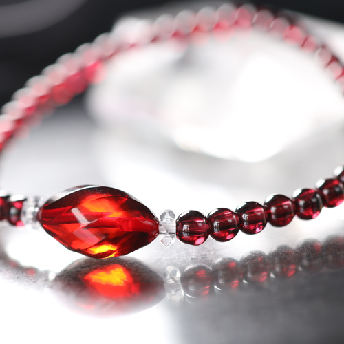 ☆スーパープレミアムブレス☆天然琥珀・ルビーレッドアンバー：約16