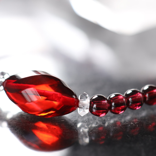 ☆スーパープレミアムブレス☆天然琥珀・ルビーレッドアンバー：約16