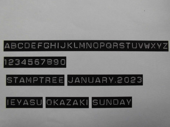 「DYMO」的英数字スタンプ　6文字まで 2枚目の画像