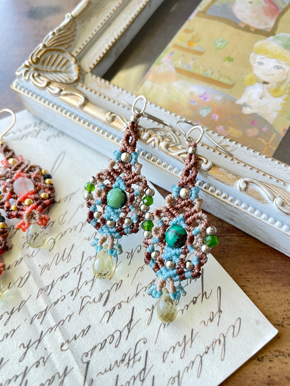 専用✨天然石イヤリング クリアクォーツと天然石チェーンのピアスのようなイヤリング | 光を