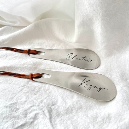 名入れ】ステンレス ミニシューホーン（靴べら） 席札 プチギフト