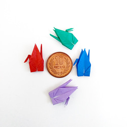 折り鶴（首あり）薄橙100羽 （5×5cmの折り紙使用） 3枚目の画像