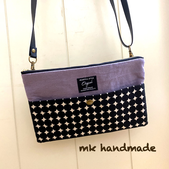 完売】ミニドット柄ショルダーバッグ(パープル) サコッシュ mk 通販  