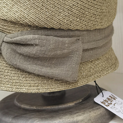 春と夏の混合色の麦わら綿と麻の装飾されたバックフォールド女性盆地キャップ日焼け止め折られた漁師の帽子ファッション麦わら帽 3枚目の画像